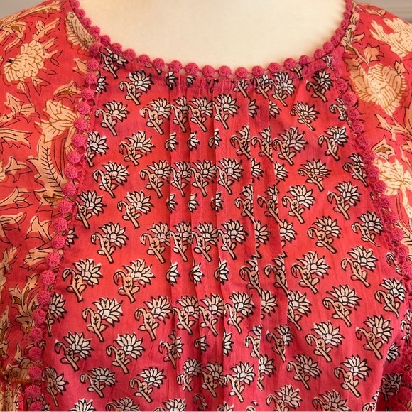 Rachel Zoe Floral Patchwork Babydoll Top NWOT - Picture 7 of 11